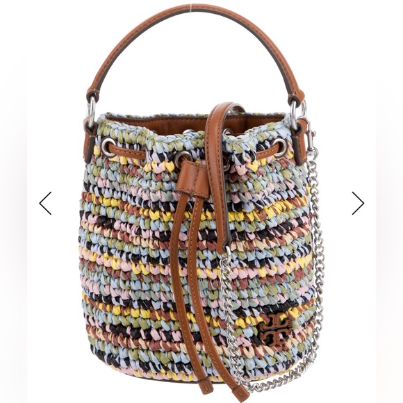 Tory Burch Willa Raffia Bucket Bag - Picture 3 of 6